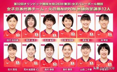 ​奥运会前的日本女排名单（日本女排东京奥运会12人名单公布了）